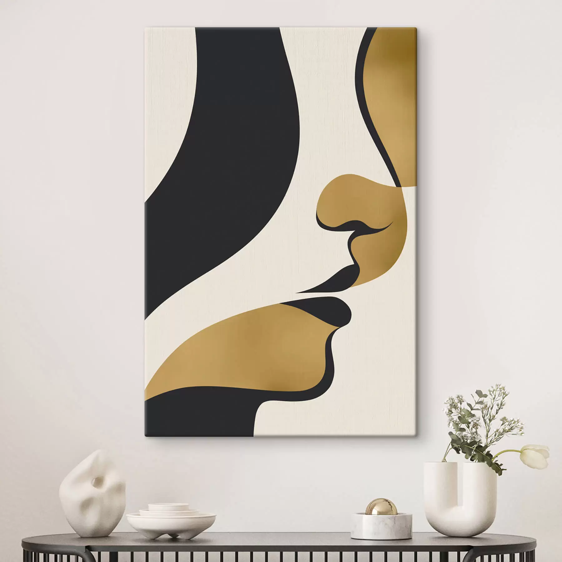  Schilderijen Abstract silhouet van een gezicht s47251