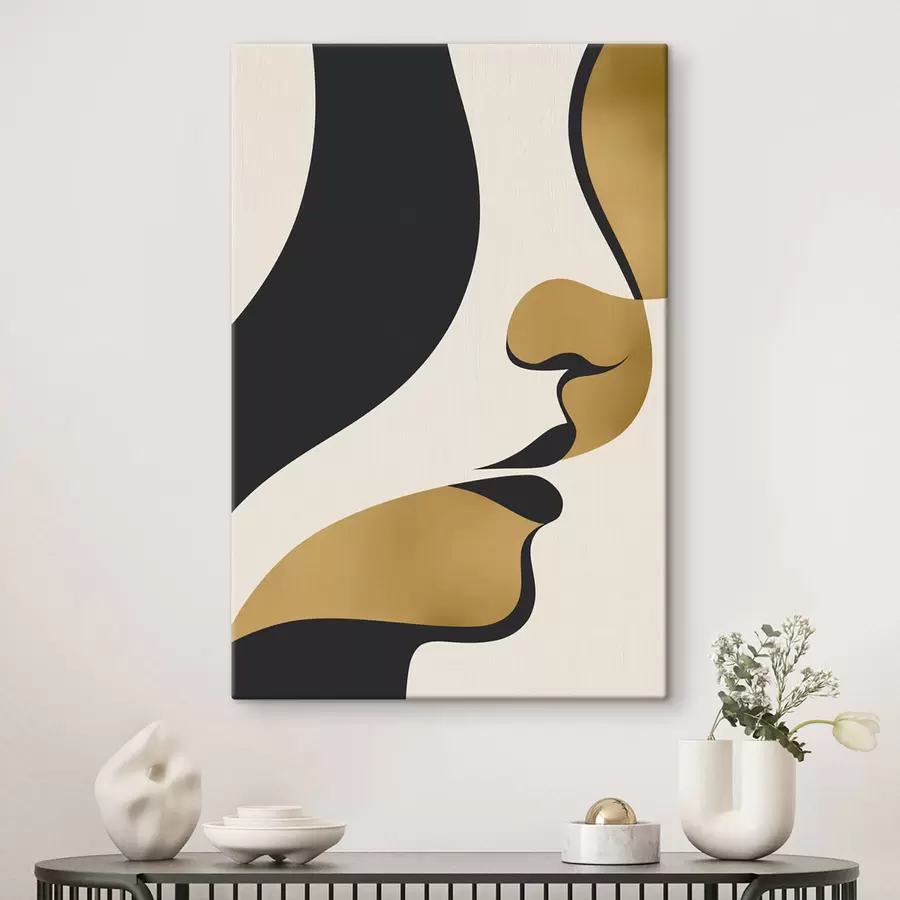  Schilderijen Abstract silhouet van een gezicht s47251