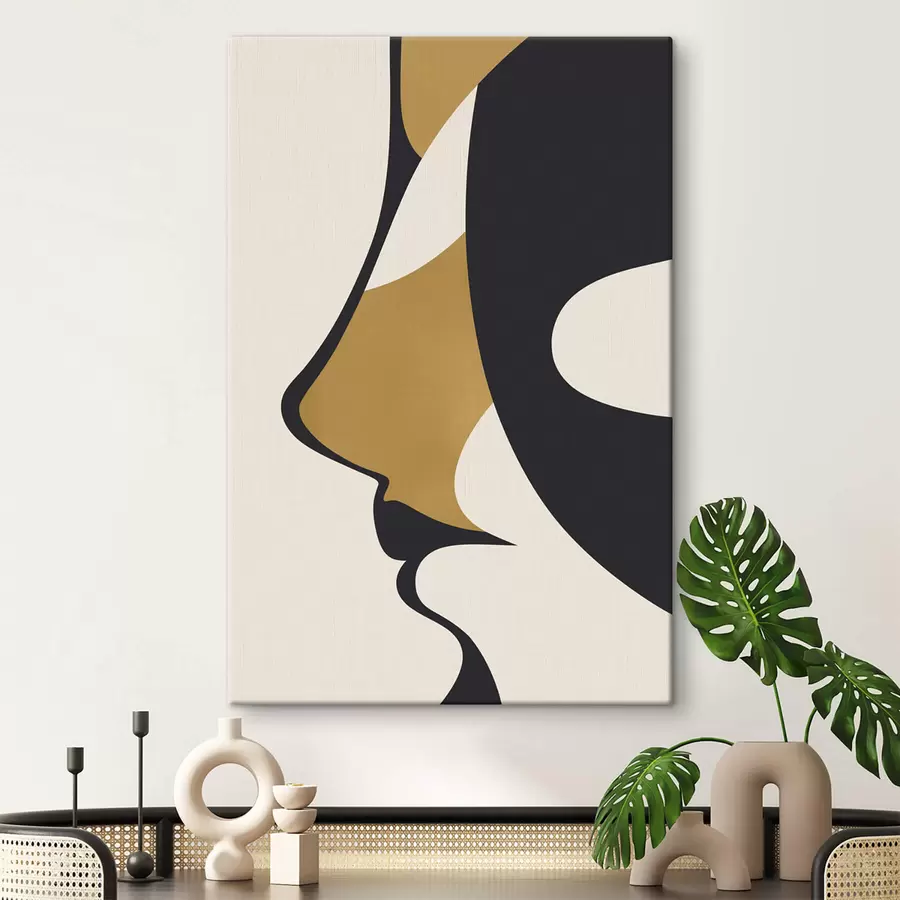  Schilderijen Abstract silhouet van een gezicht s47252