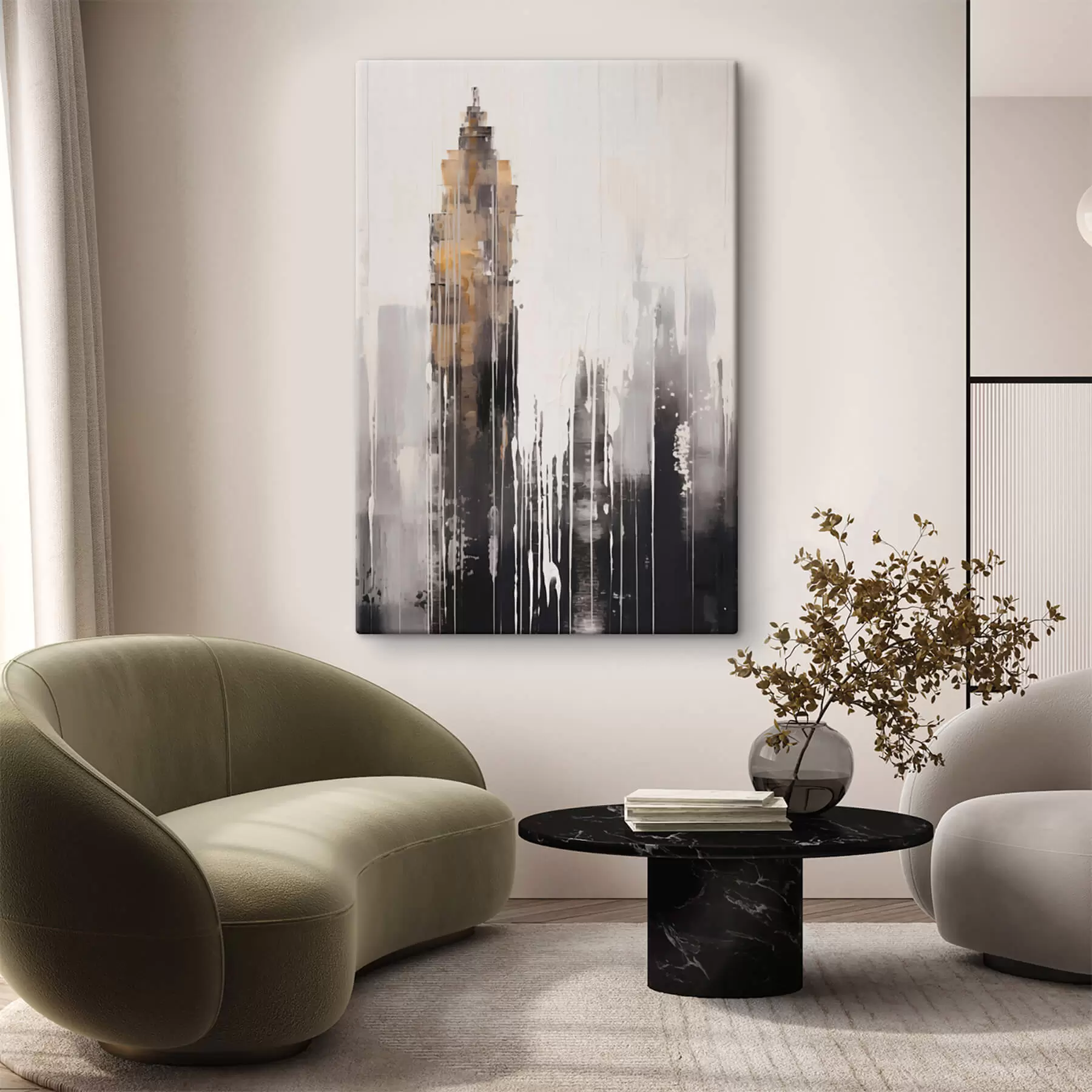 Schilderijen Abstracte wolkenkrabber s47254