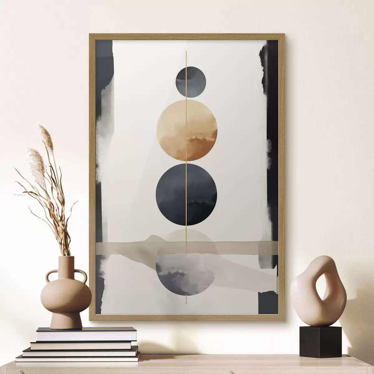 Poster Abstractie met bollen f47101