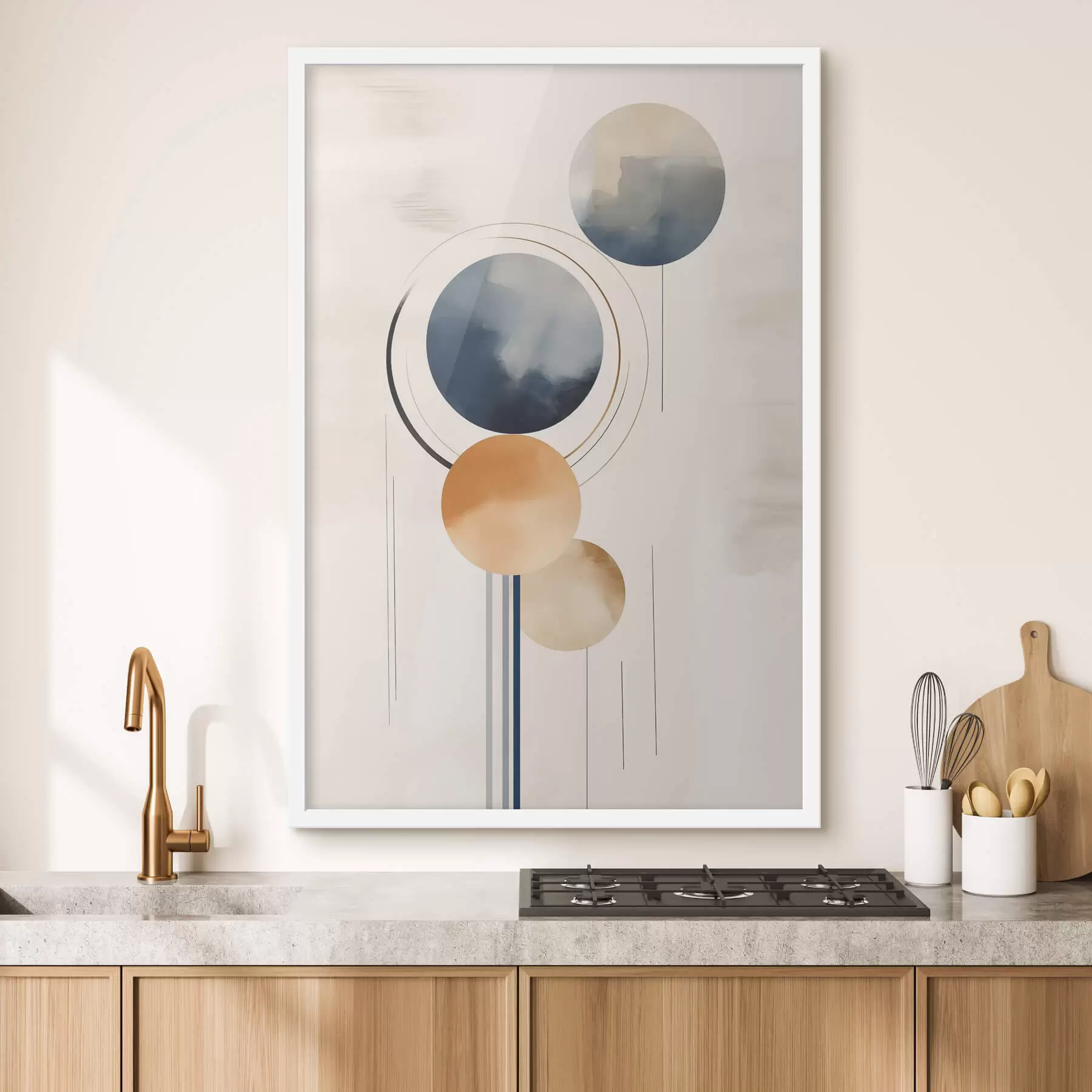Fotobehang Abstractie met bollen f47100