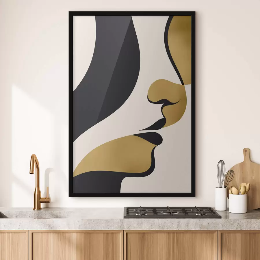 Fotobehang Abstract silhouet van een gezicht f47251