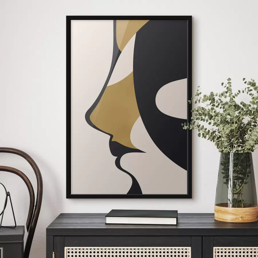 Fotobehang Abstract silhouet van een gezicht f47252