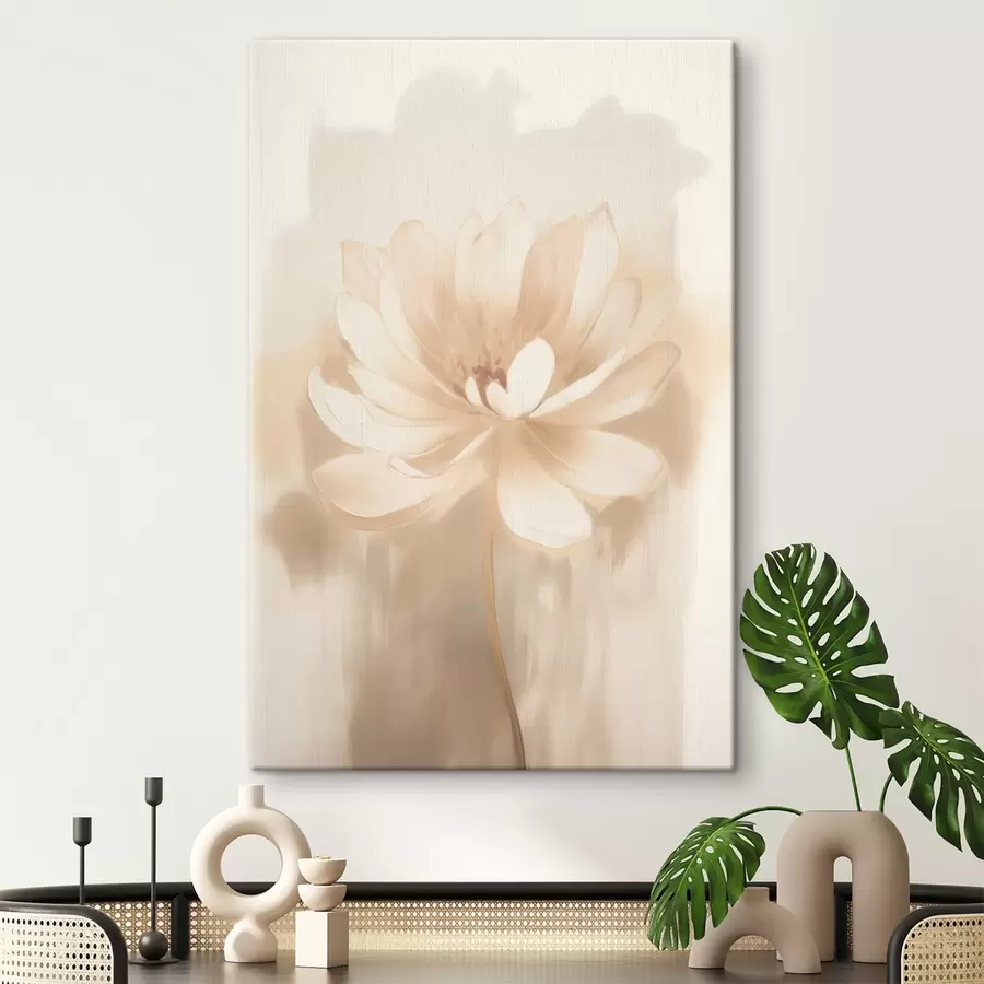  Schilderijen Lotus met delicate schaduwen en een wazige achtergrond in een artistieke posterstijl s46937