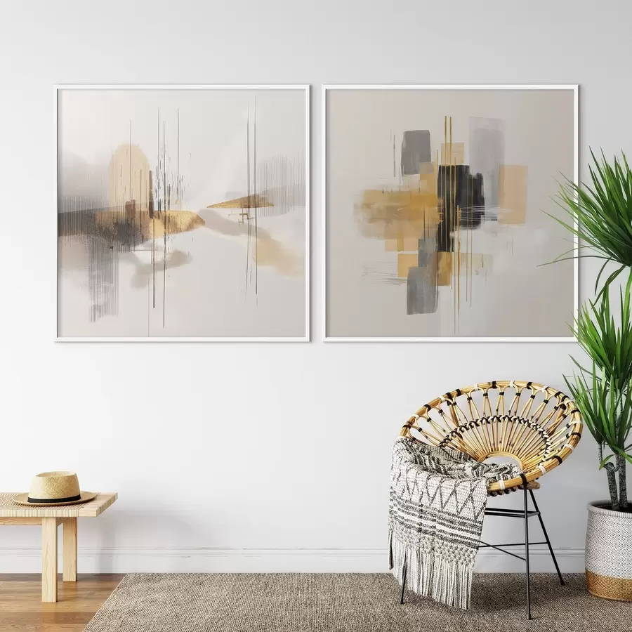 Fotobehang Artistieke compositie met grafische elementen d00740