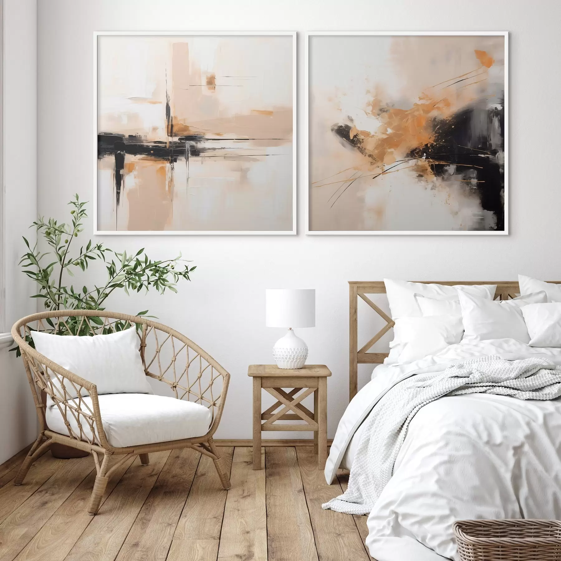 Fotobehang Geometrie en expressie in olieverfstijl d00901