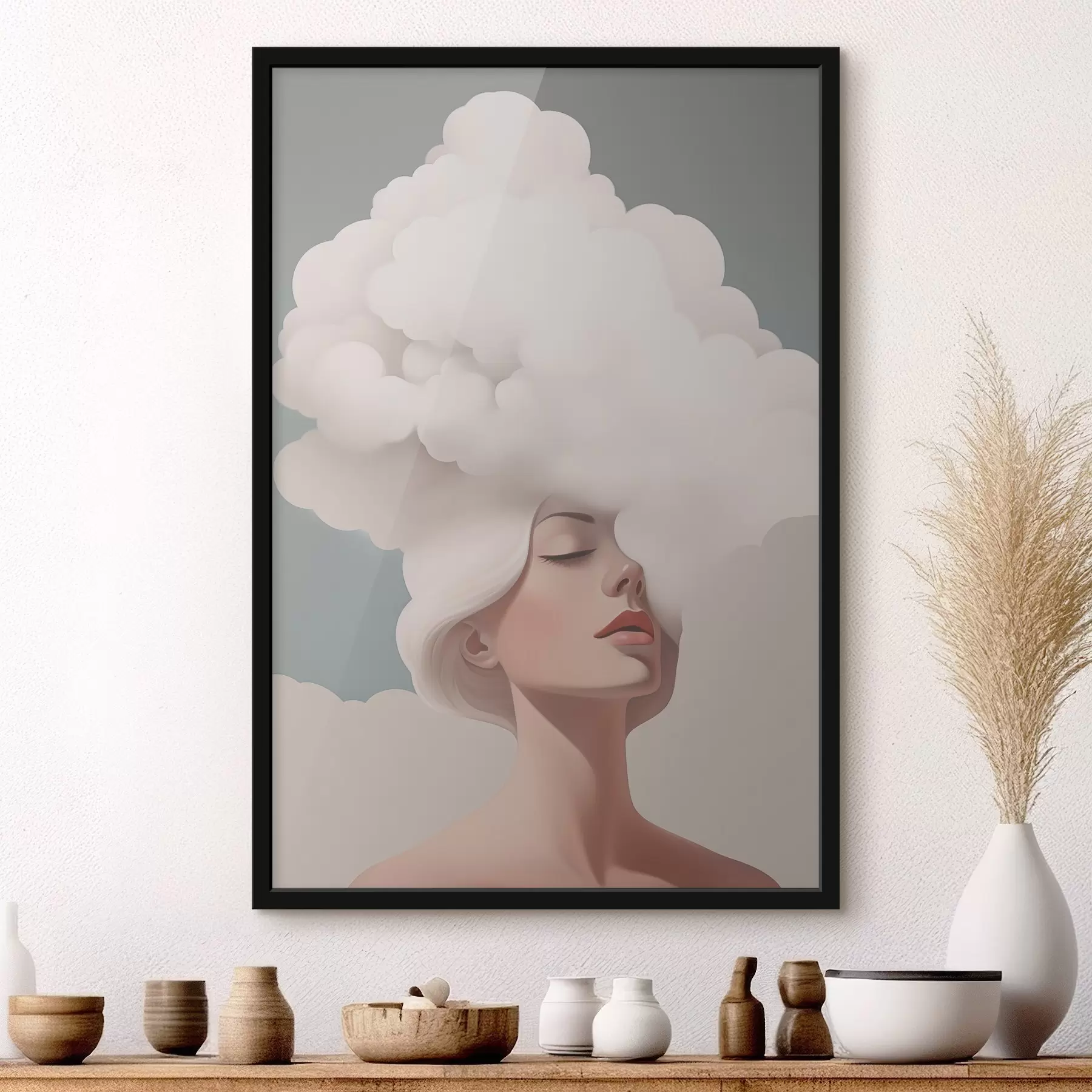 Fotobehang Het meisje en de wolk f47338