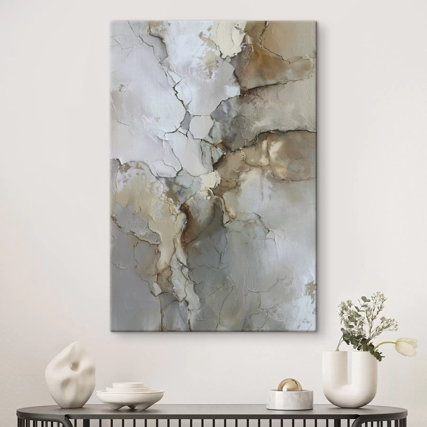  Schilderijen imitatie van abstracte textuur met scheuren s47118