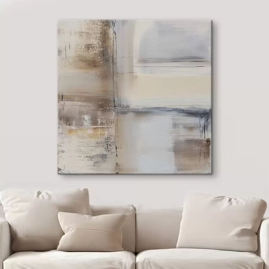  Schilderijen hedendaagse abstractie in ingetogen tinten s47122