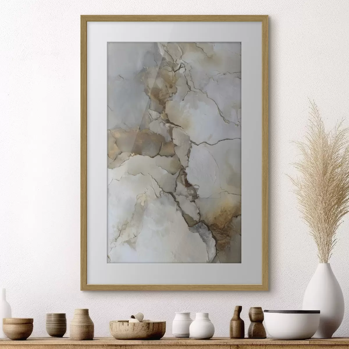 Poster imitatie van abstracte textuur met scheuren f47117