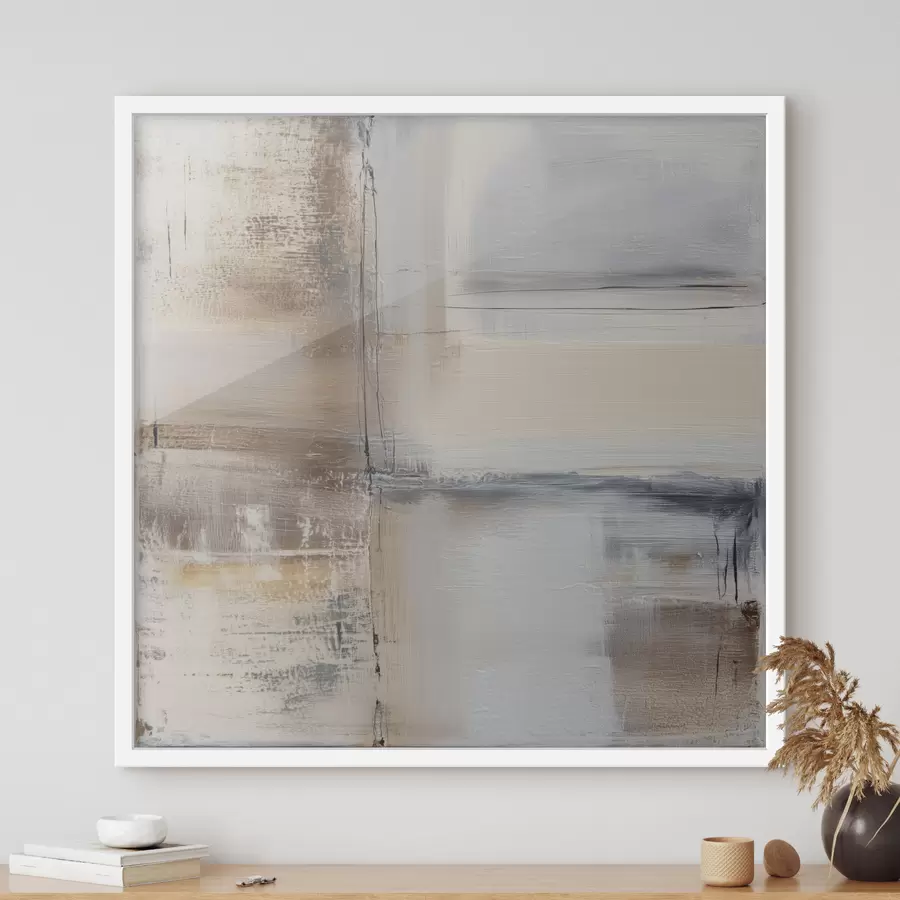 Fotobehang hedendaagse abstractie in ingetogen tinten f47122