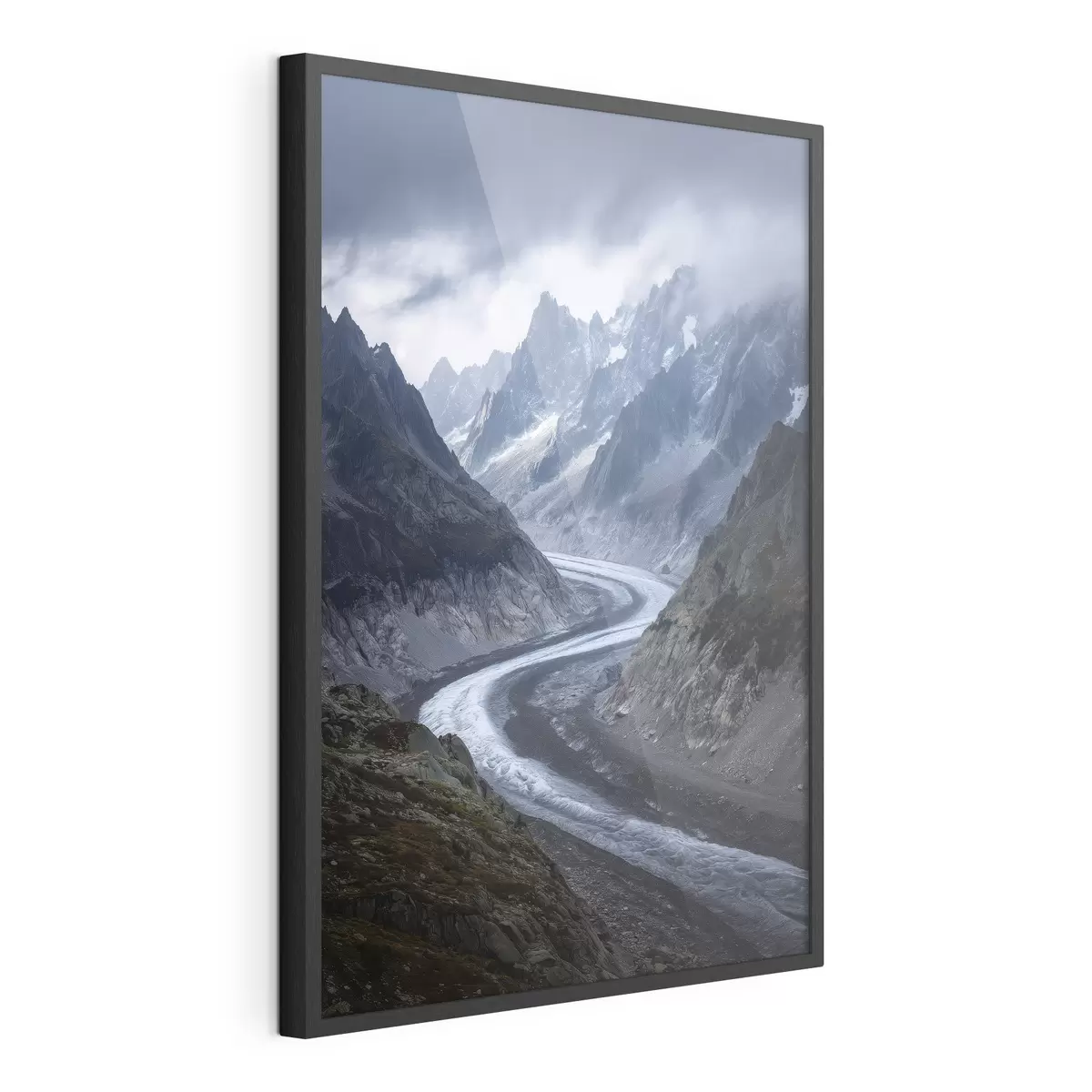 Poster berglandschap met wolken f47142