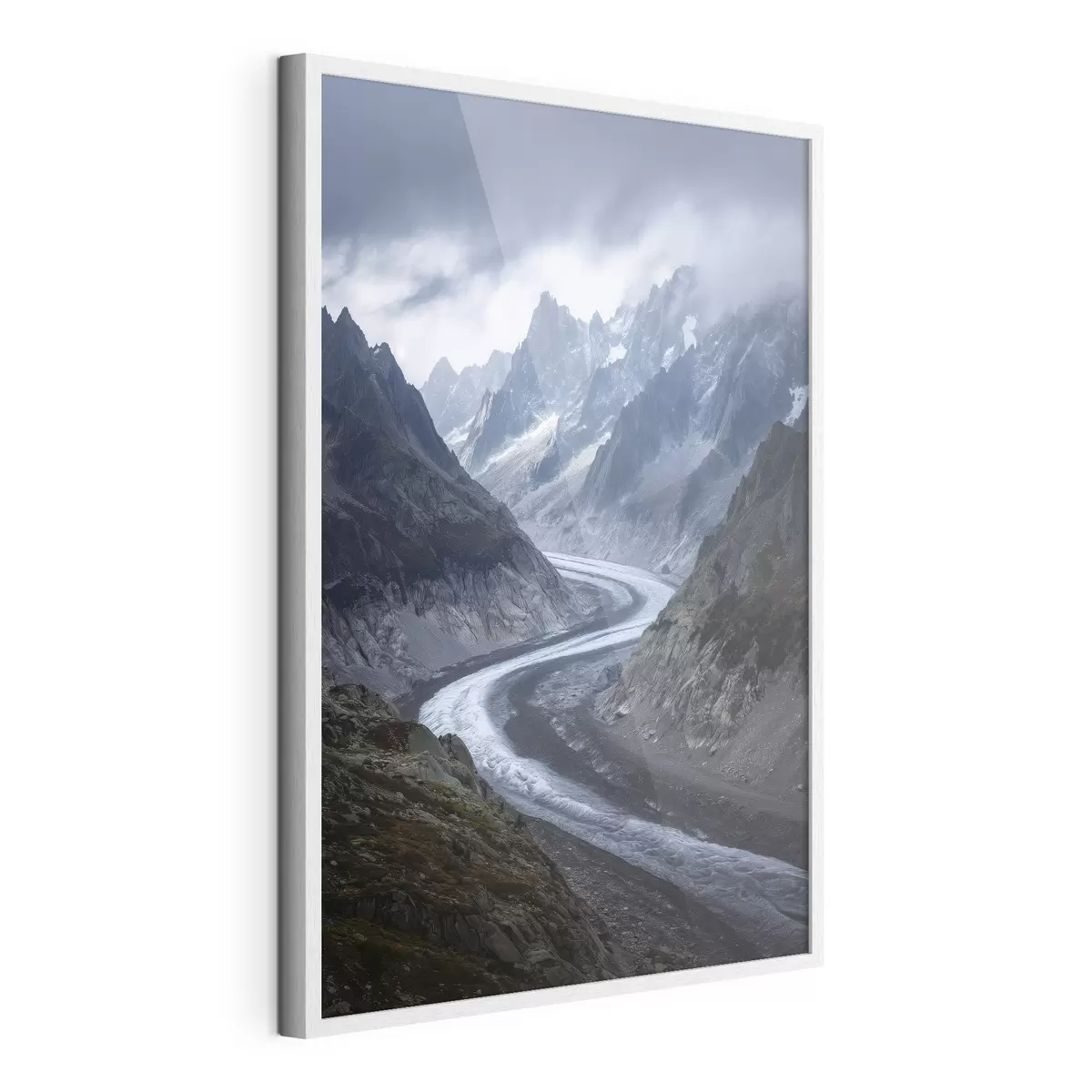 Poster berglandschap met wolken f47142