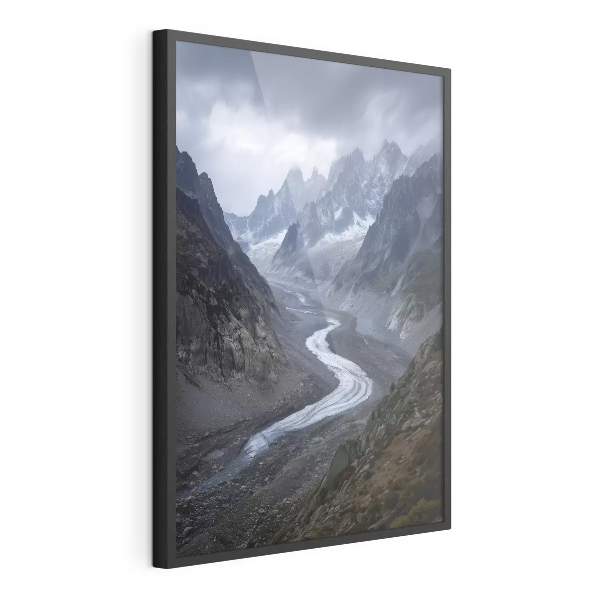 Poster berglandschap met wolken f47143