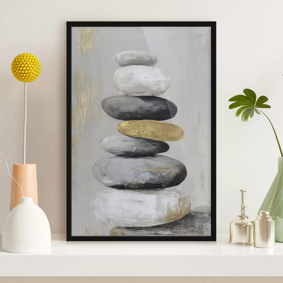 Fotobehang grote stenen in de stijl van schilderkunst f47236