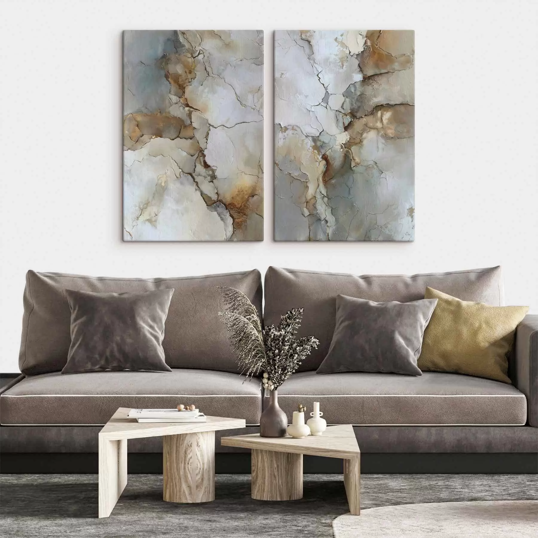  Schilderijen imitatie van abstracte textuur met scheuren m01169