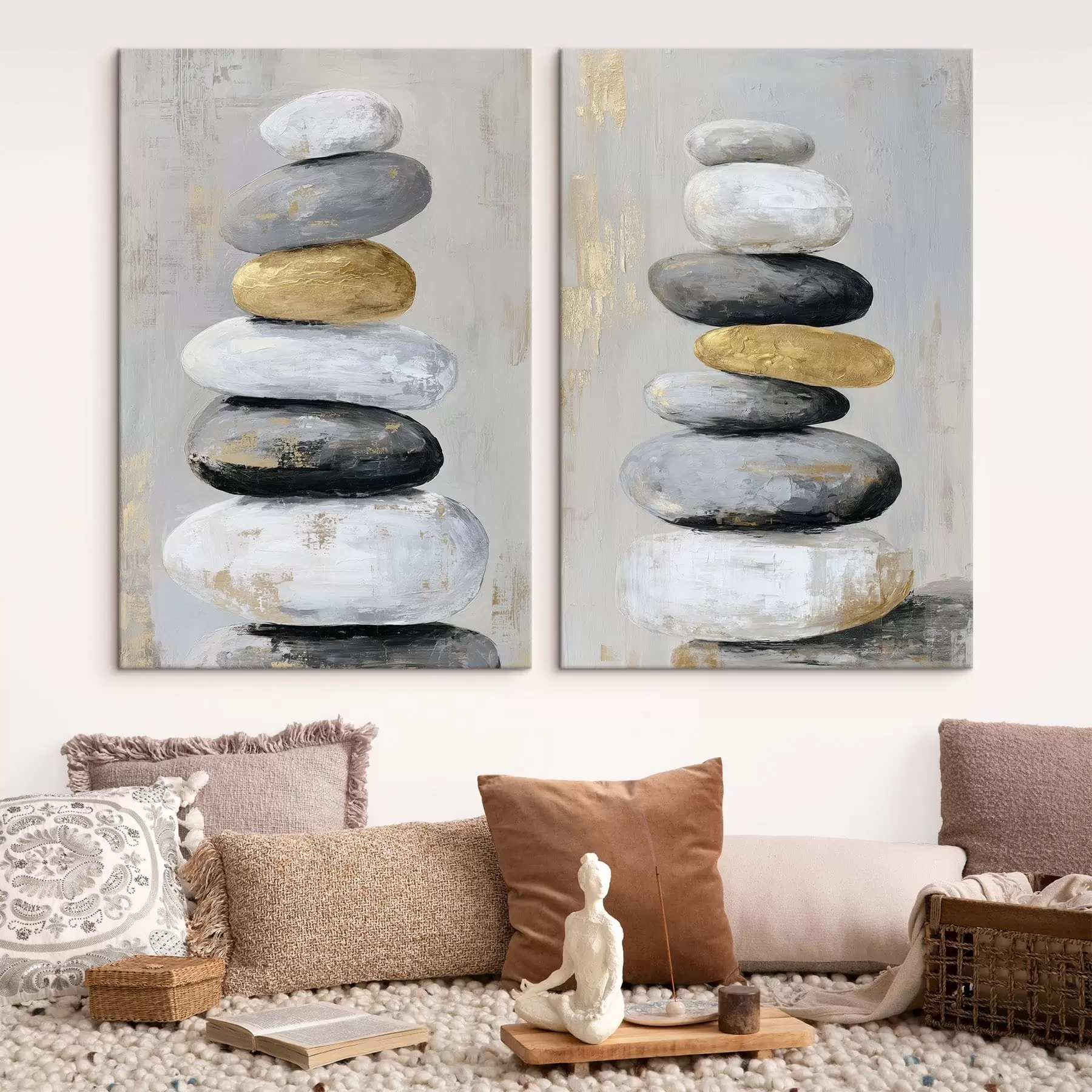  Schilderijen grote stenen in de stijl van schilderkunst m01181