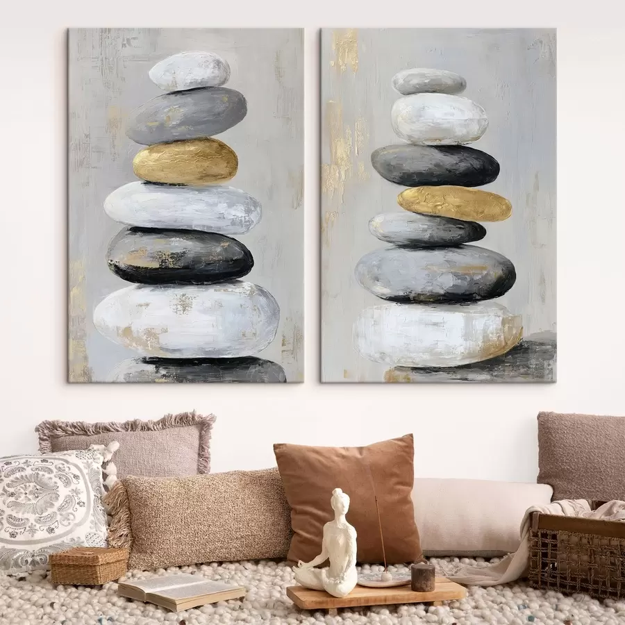  Schilderijen grote stenen in de stijl van schilderkunst m01181