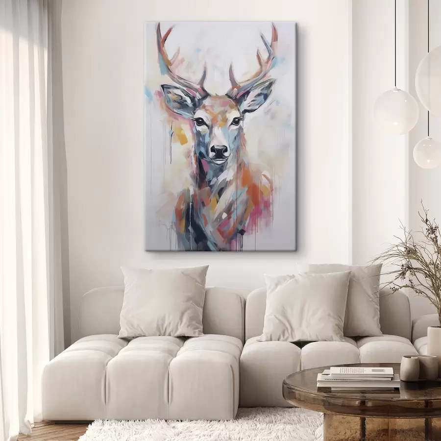  Schilderijen Schilderij met imitatie van herten s47503