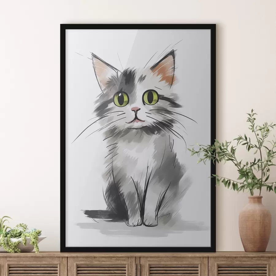Fotobehang Schattig katje f47487