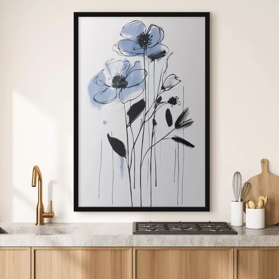 Fotobehang Abstractie met bloemen f47491