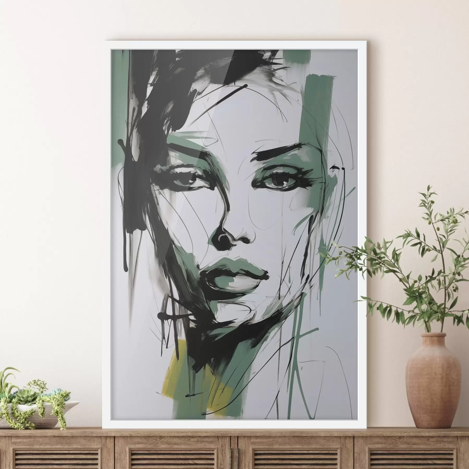 Fotobehang Abstract vrouwenportret f47499