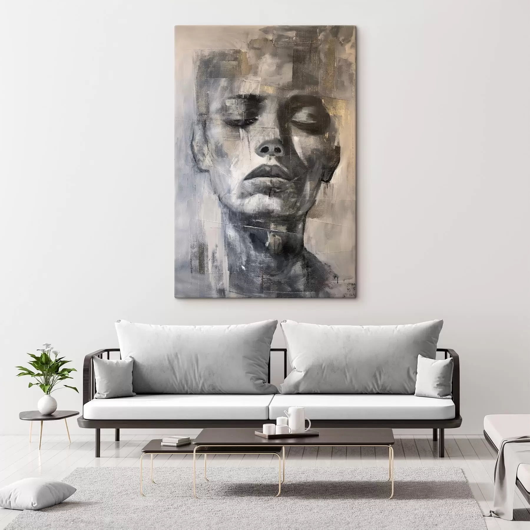  Schilderijen Portret met textuur s47482