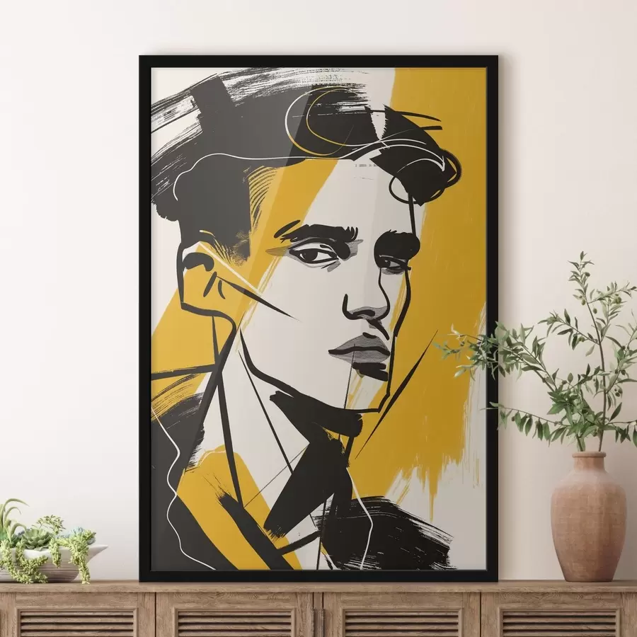 Fotobehang Man in graffiti f47467