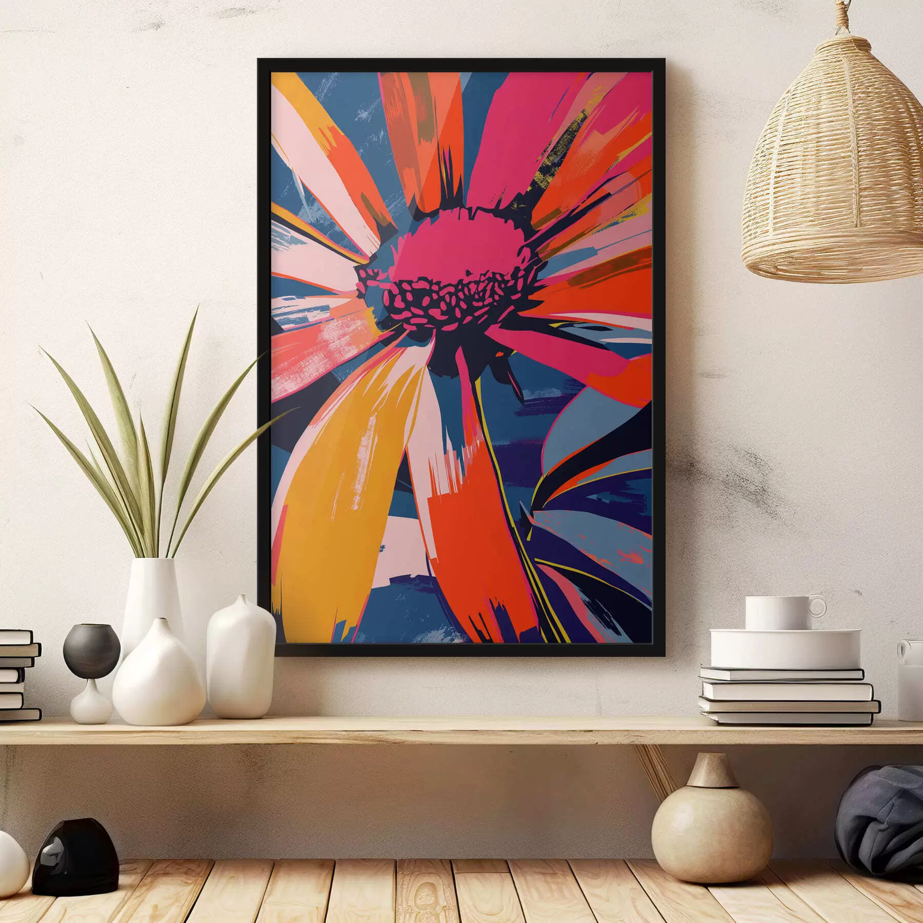 Fotobehang Kleurrijke madelief f47472