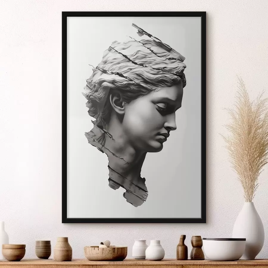 Fotobehang Antiek profiel van een vrouw f47475