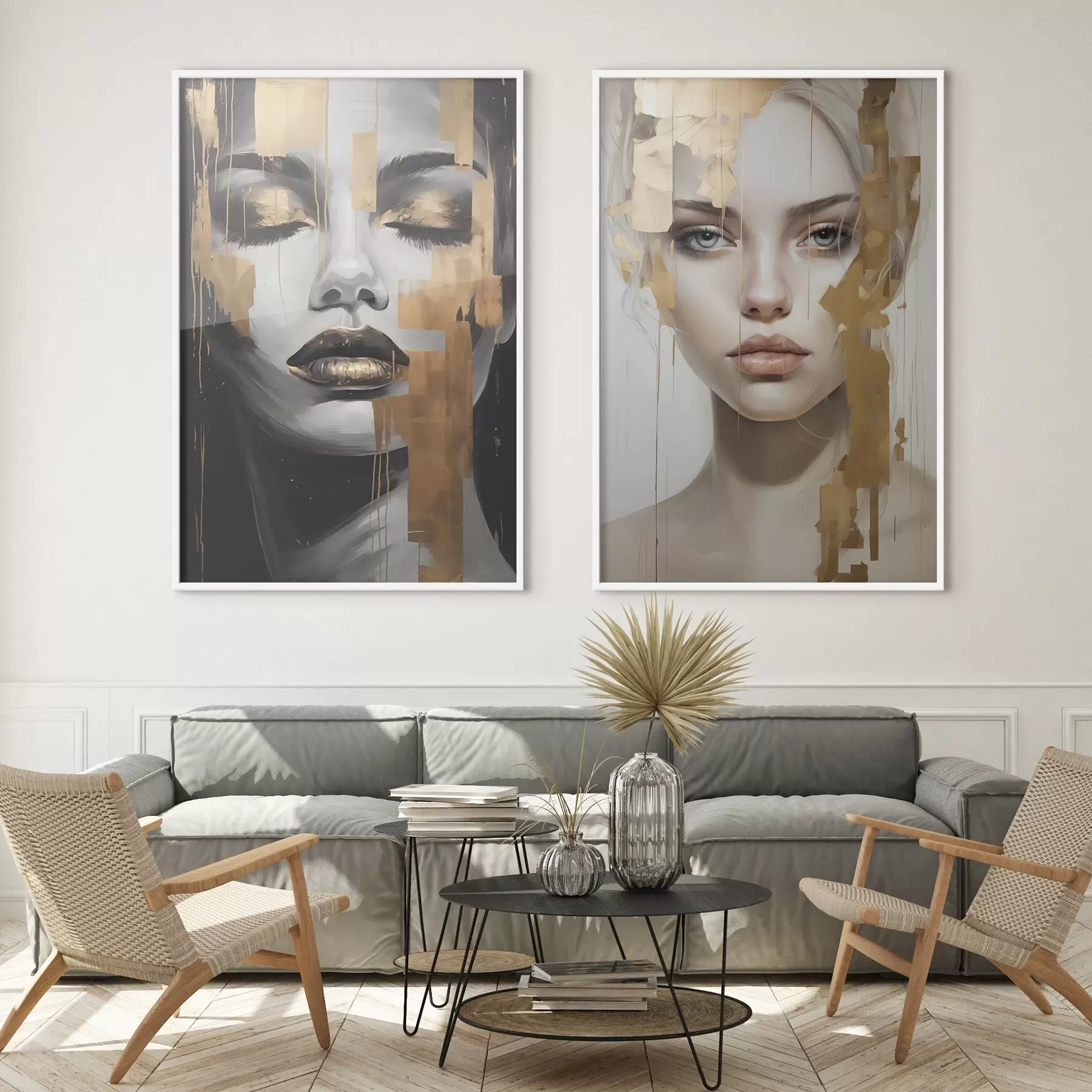 Fotobehang Zwart-wit vrouwenportret d00544