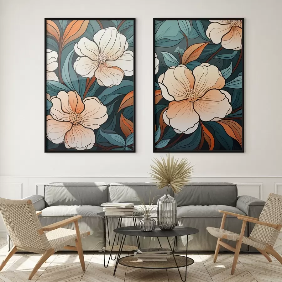 Fotobehang Kleurrijke bloemen d00554