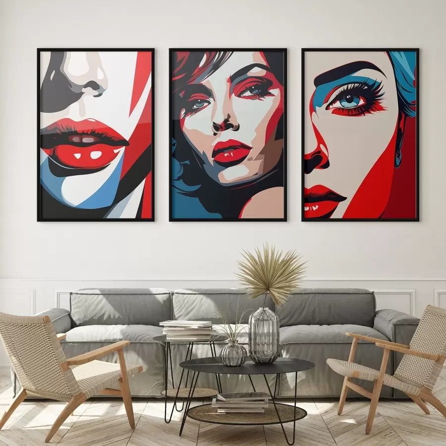 Fotobehang Kleurrijke gezichten d00558