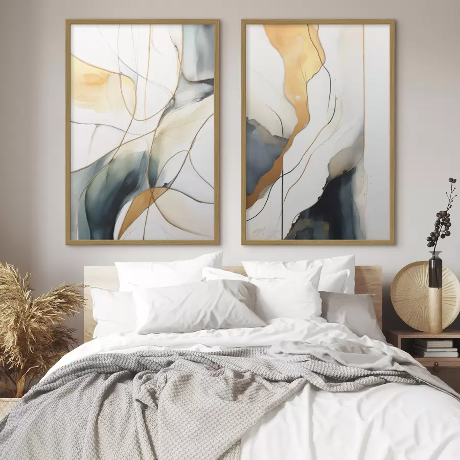 Fotobehang Abstractie met aquarelwassen d00595