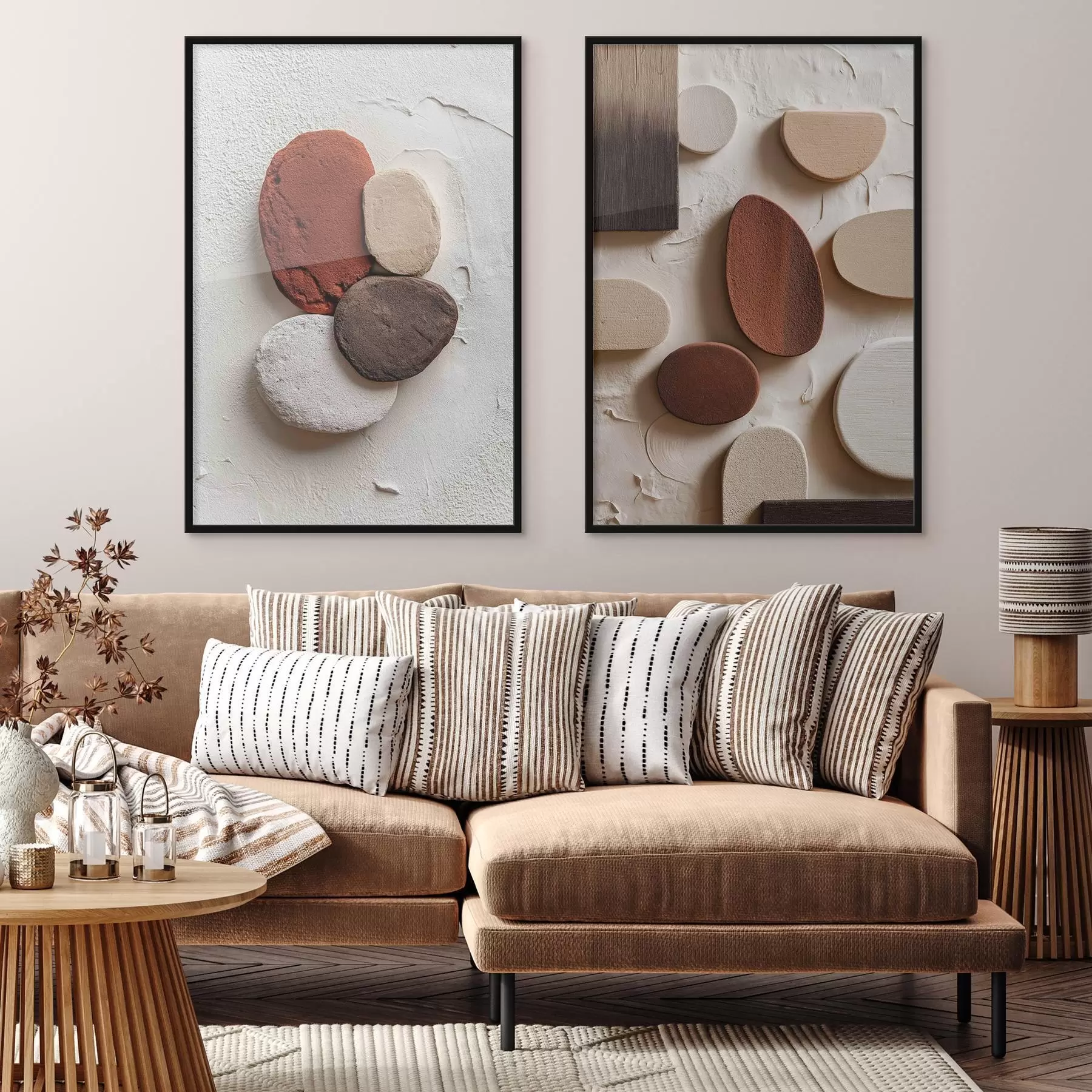 Fotobehang Abstracte composities met volumetrische geometrische vormen op een getextureerde achtergrond d00597