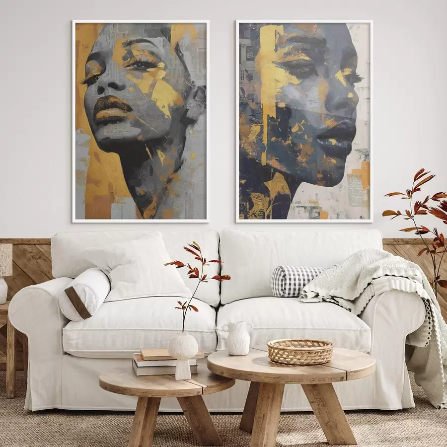 Fotobehang Abstract vrouwelijk gezicht d00603