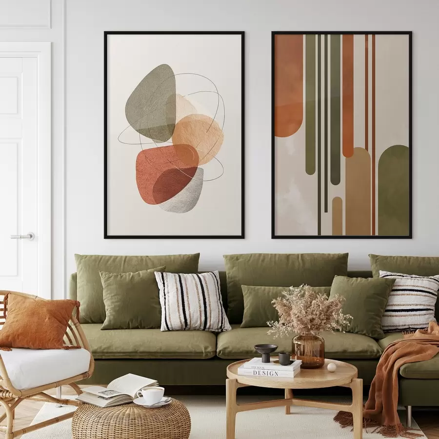 Fotobehang Lijnen en cirkels in verschillende kleuren d00608