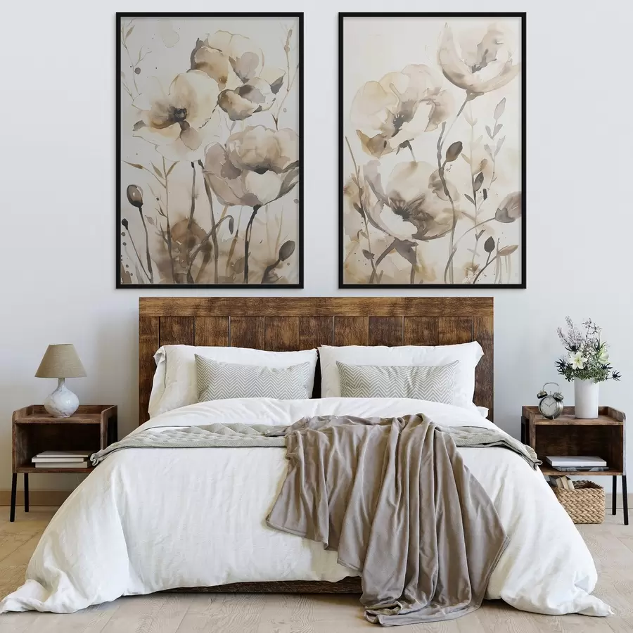 Fotobehang Bloemen in aquarelstijl d00612
