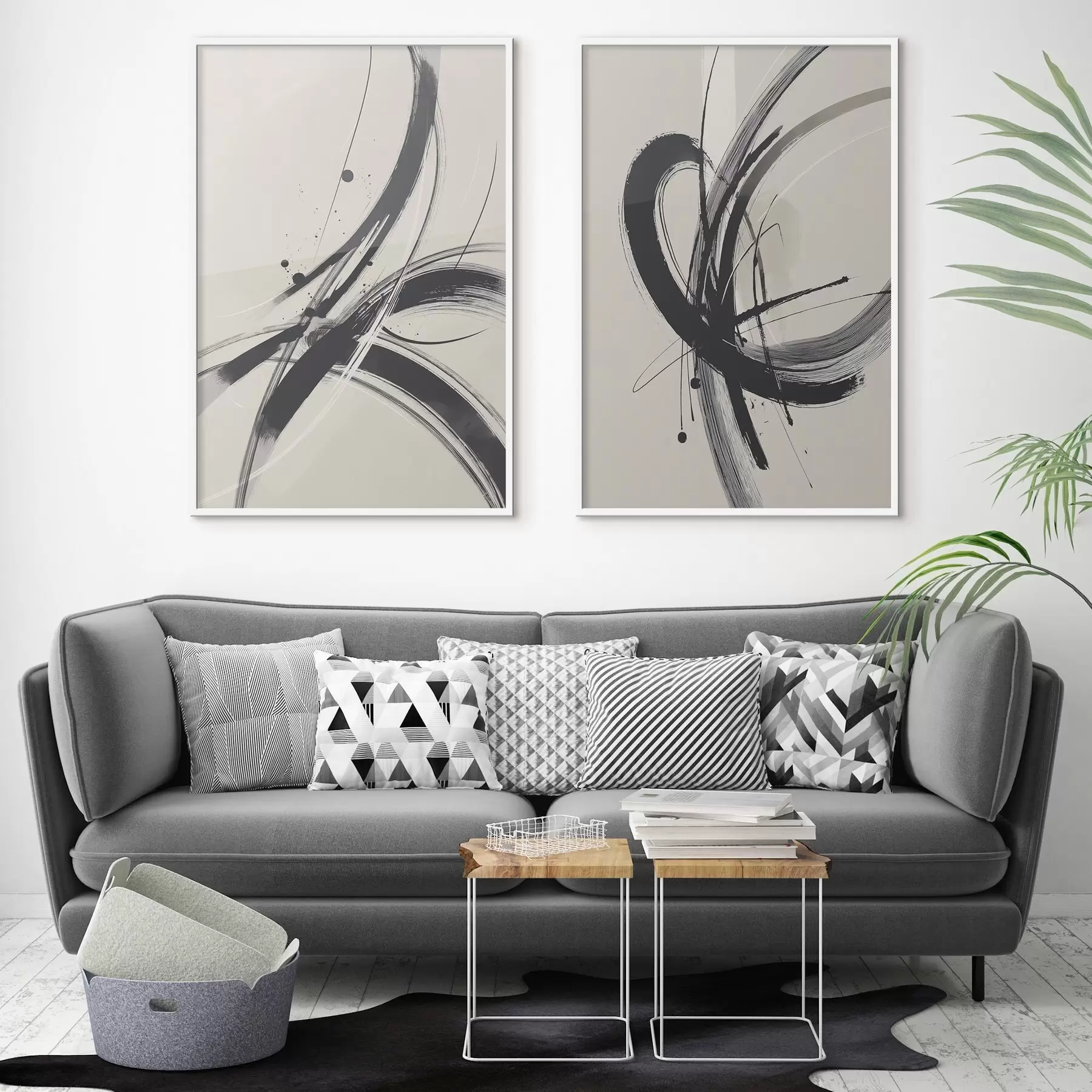 Fotobehang Abstracte minimalistische penseelstreken d00613