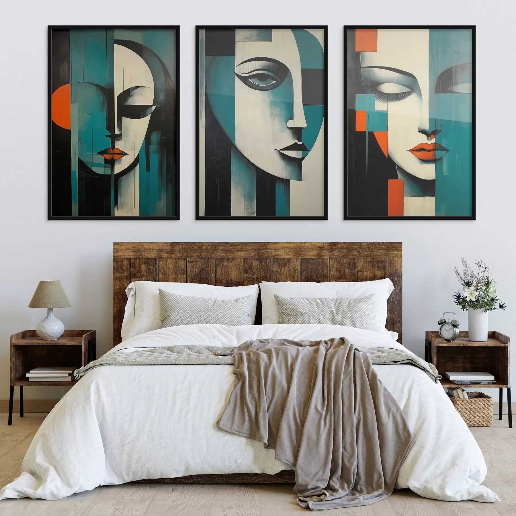 Fotobehang Abstracte vrouwenportretten d00621