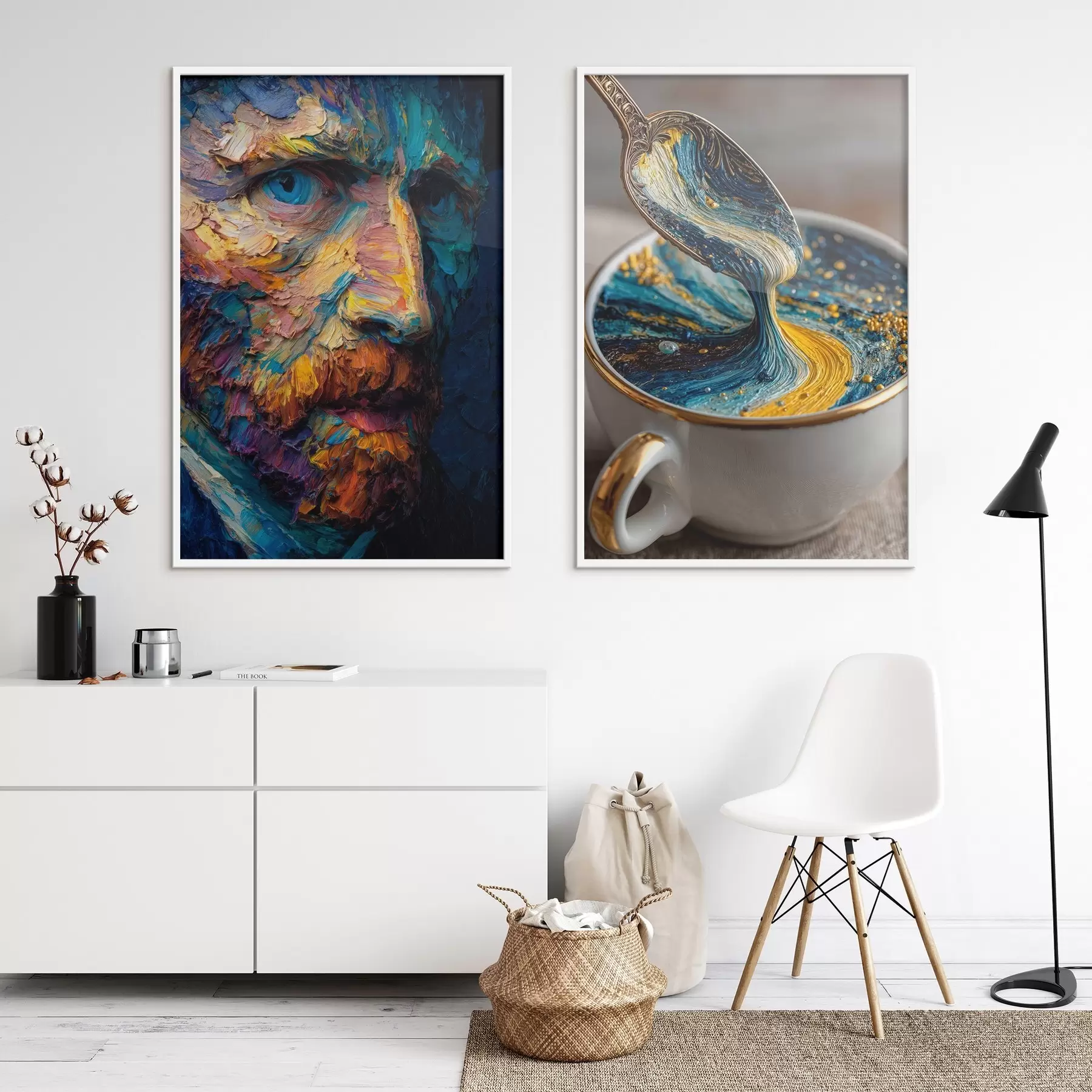 Fotobehang Picasso en abstractie in een kopje in olieverfstijl d00639