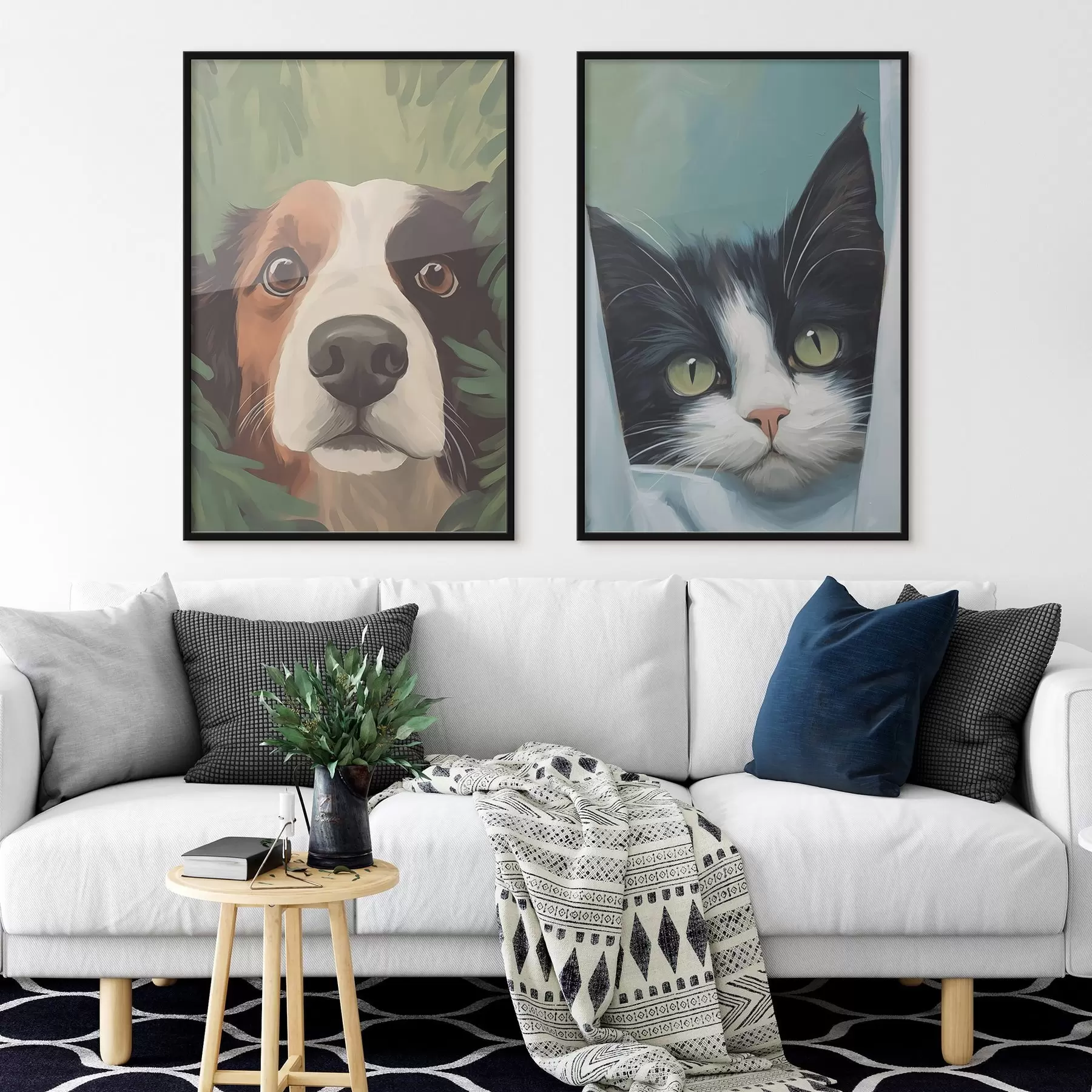 Fotobehang Hond en kat d00677