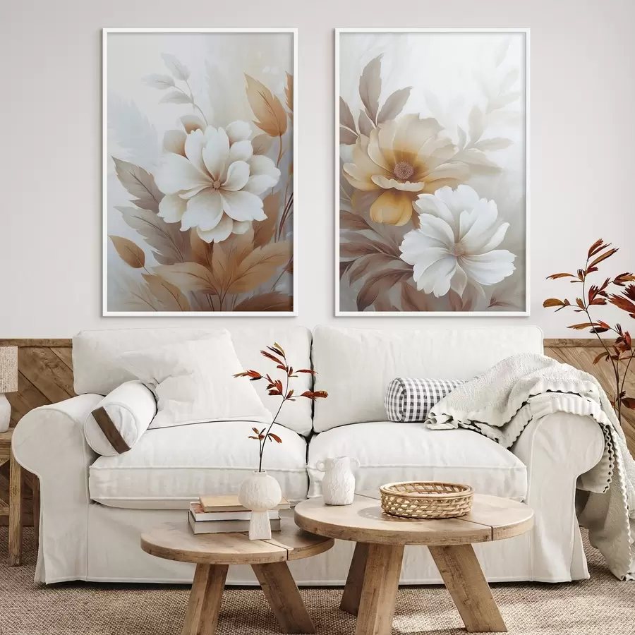 Fotobehang Bloemen met bladeren d00712