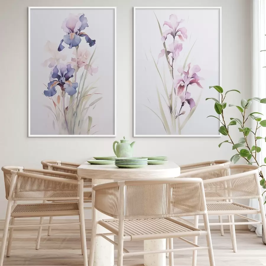 Fotobehang Irissen imitatie van aquarel d00724