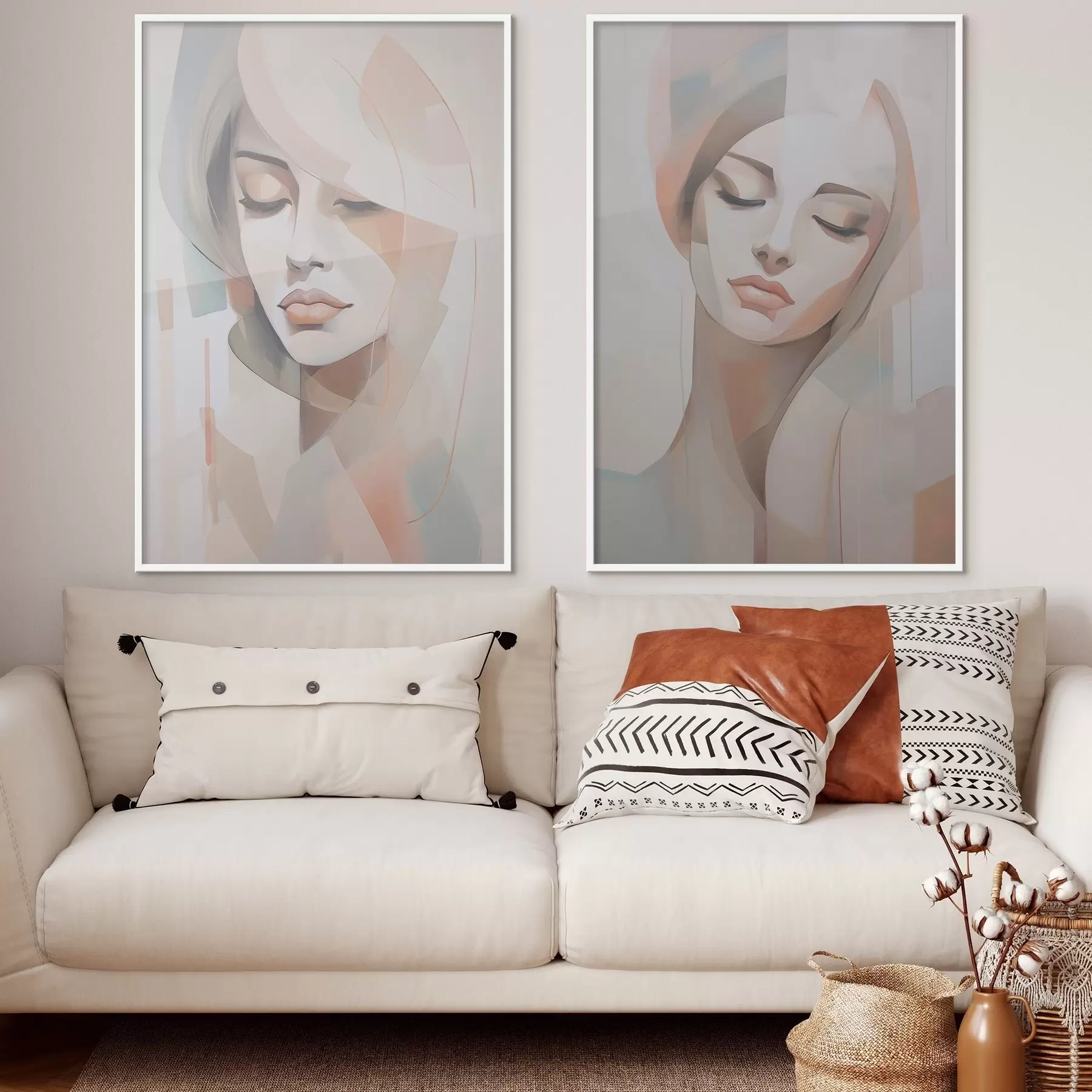 Fotobehang Abstract portret van een meisje d00768