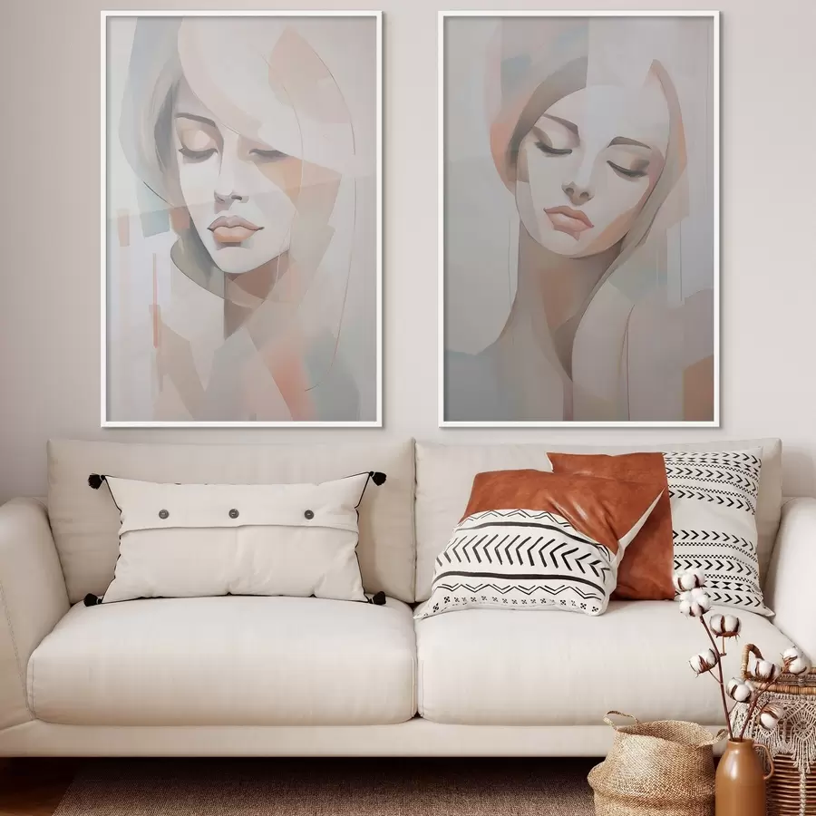 Fotobehang Abstract portret van een meisje d00768