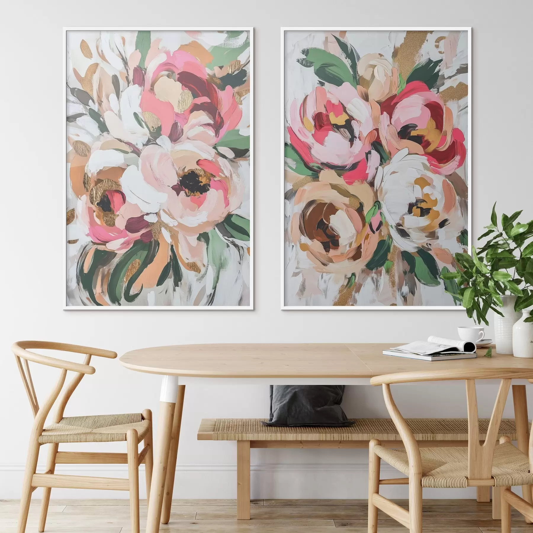 Fotobehang Grote abstracte bloemen d00718