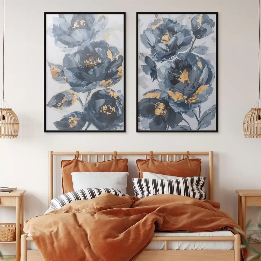 Fotobehang Grote abstracte bloemen d00782