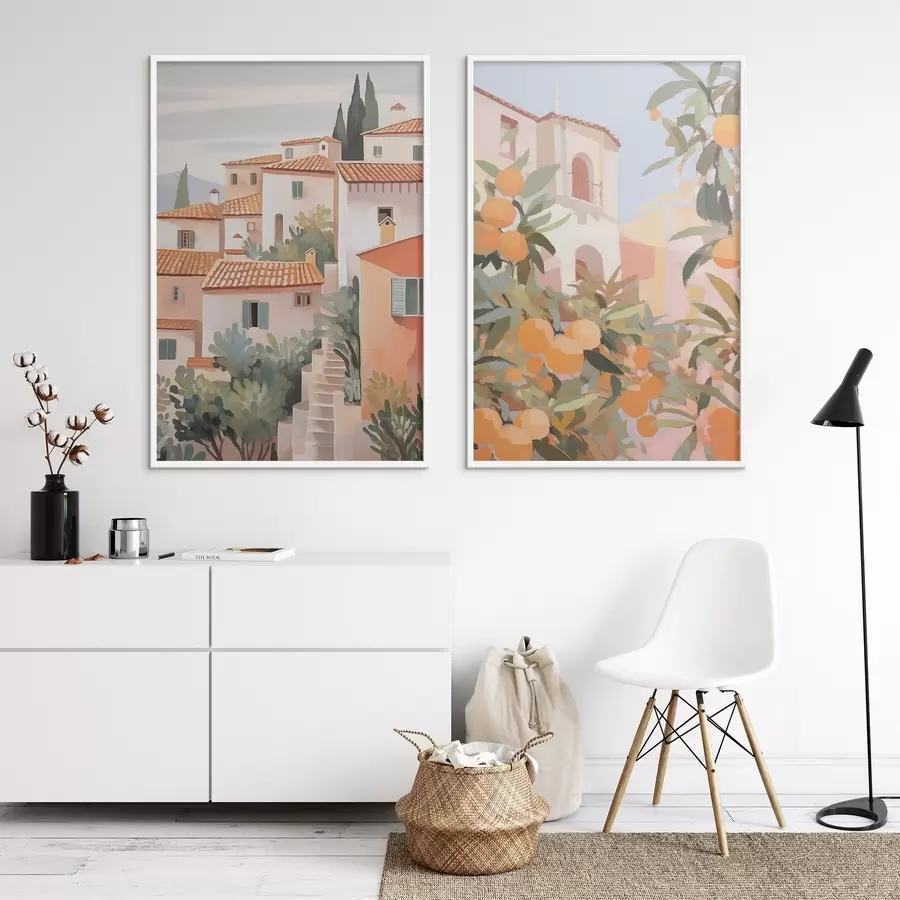 Fotobehang Huizen midden in de tuin d00791